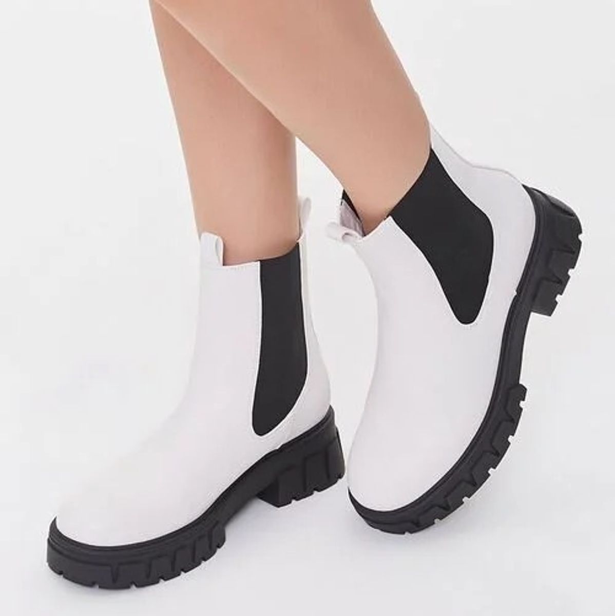White Chelsea Boots
